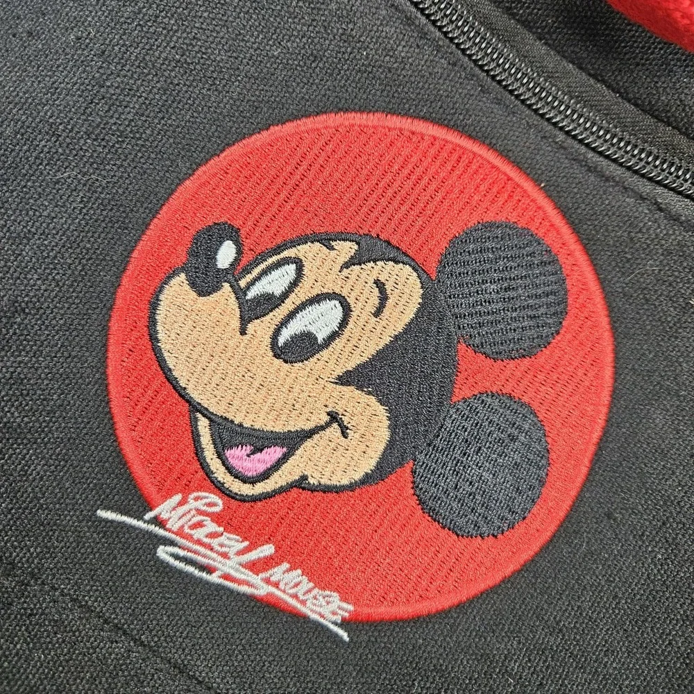 Disney Mickey Mouse Backpack Black Red Logo‎ Drawstring School